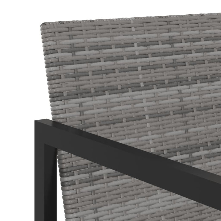 Set Mobilier De Exterior Cu Perne, 5 Piese, Gri, Poliratan