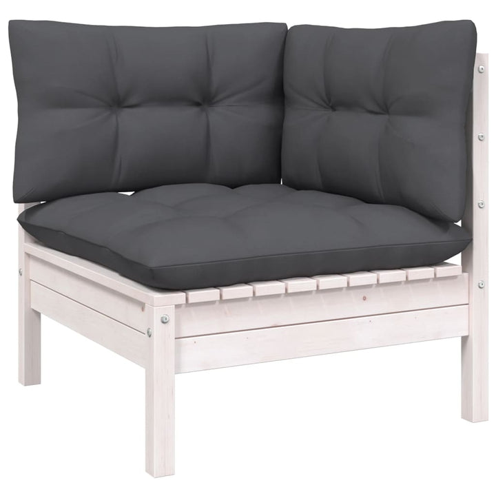 Set Mobilier Grădină Cu Perne, 3 Piese, , Lemn Masiv Pin