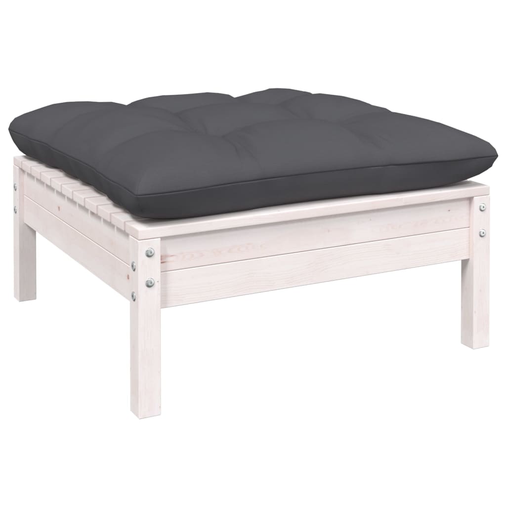 Set Mobilier Grădină Cu Perne, 3 Piese, , Lemn Masiv Pin