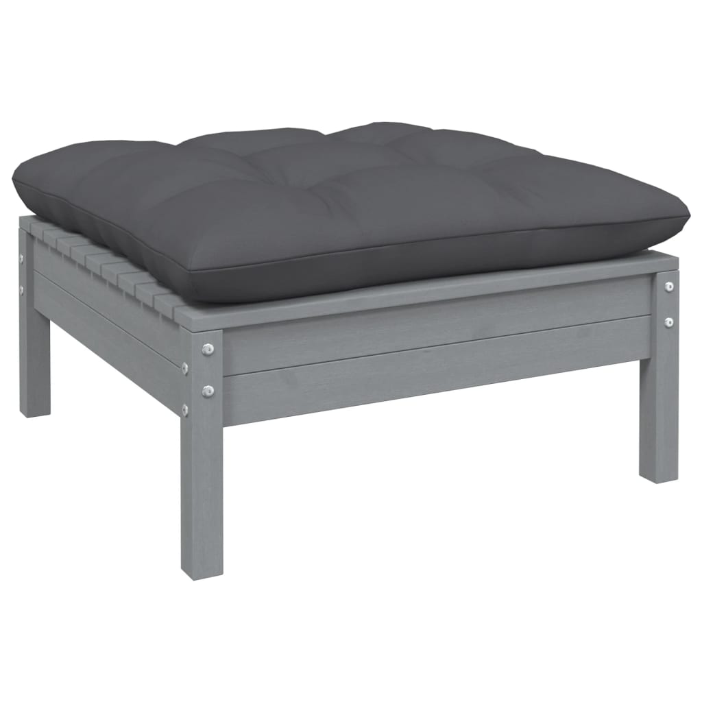 Set Mobilier Grădină Cu Perne, 3 Piese, , Lemn Masiv Pin