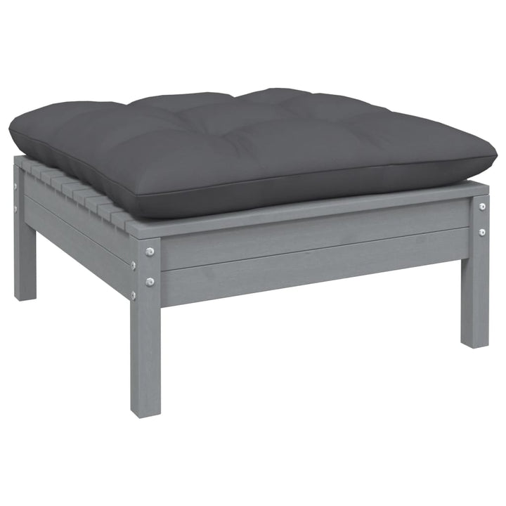 Set Mobilier Grădină Cu Perne, 3 Piese, , Lemn Masiv Pin