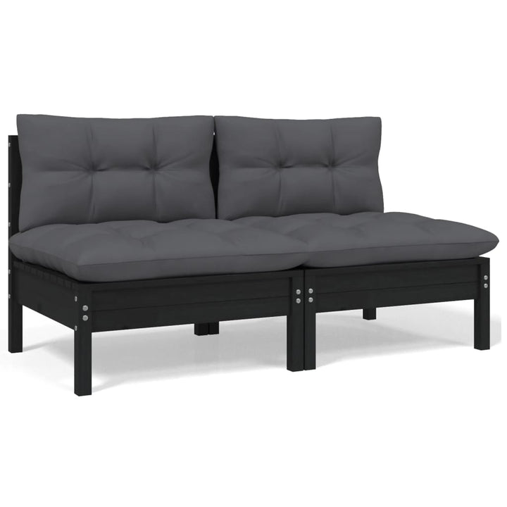 Set Mobilier Grădină Cu Perne, 3 Piese, , Lemn Masiv Pin