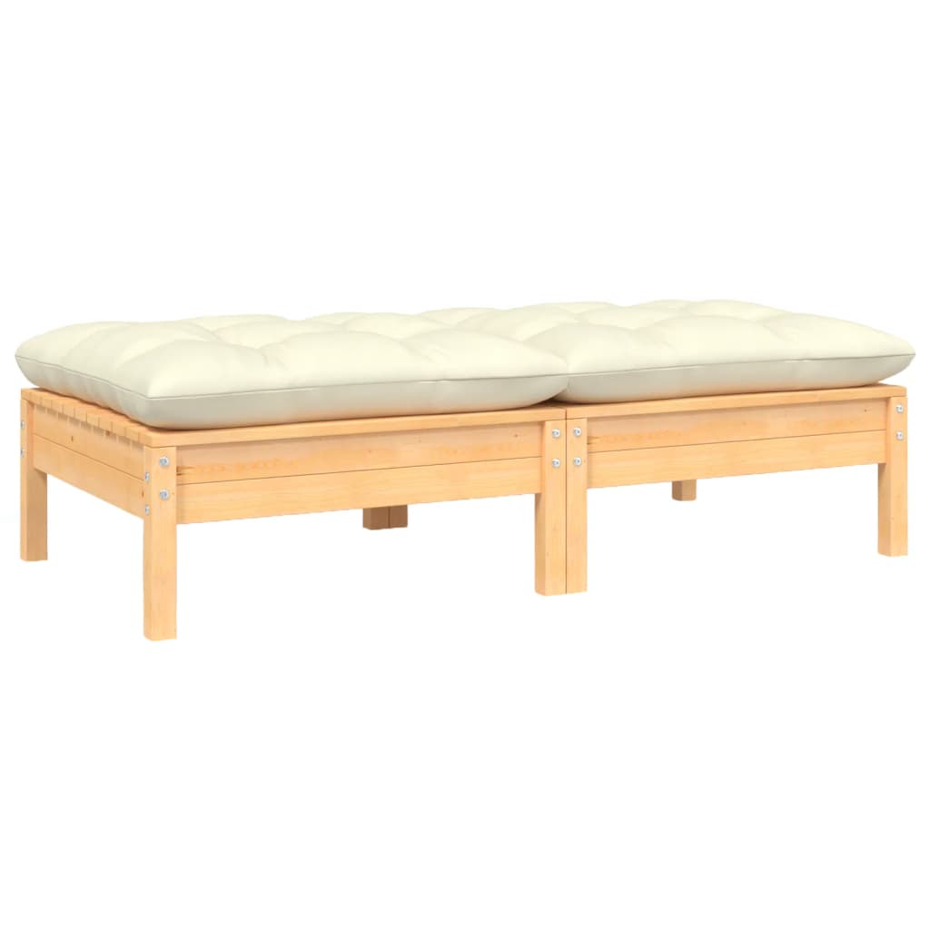Set Mobilier Grădină Cu Perne, 3 Piese, , Lemn Masiv Pin