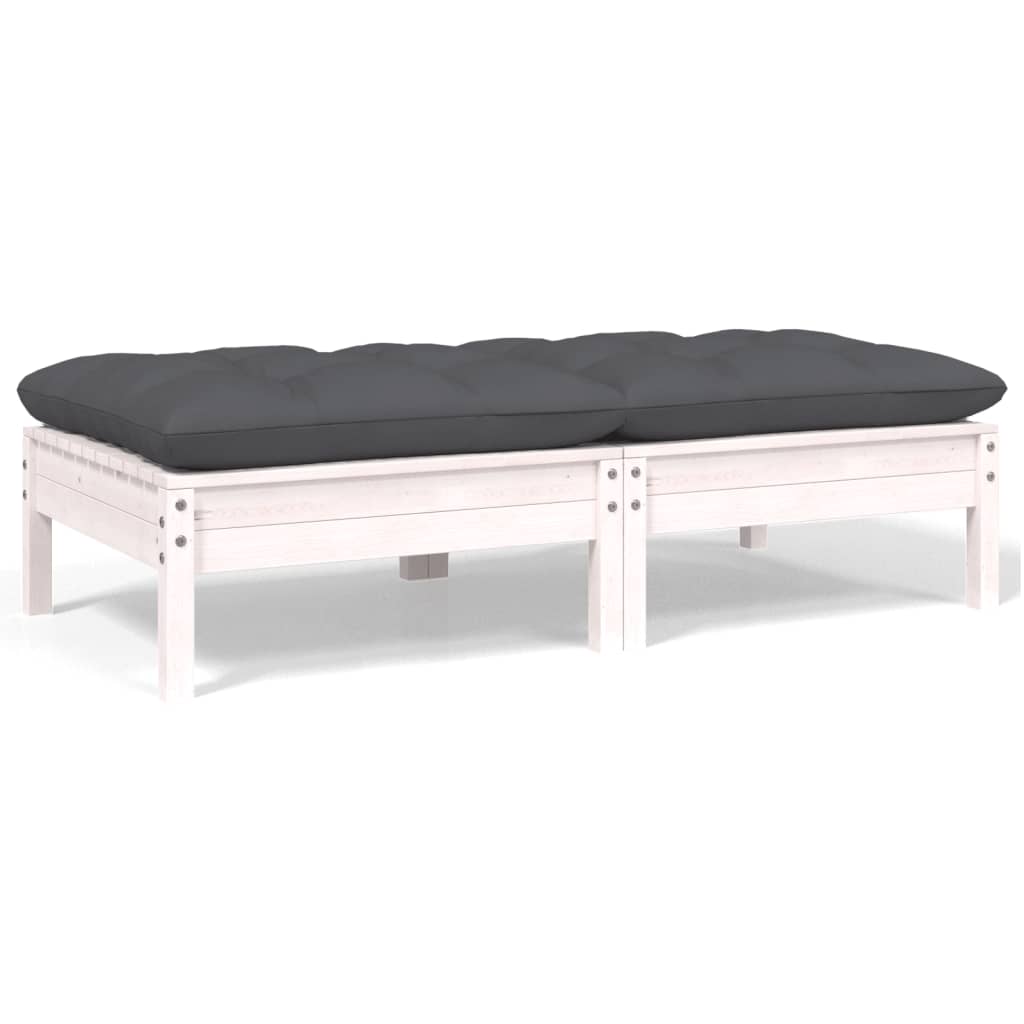 Set Mobilier Grădină Cu Perne, 3 Piese, , Lemn Masiv Pin