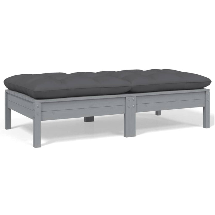 Set Mobilier Grădină Cu Perne, 3 Piese, , Lemn Masiv Pin