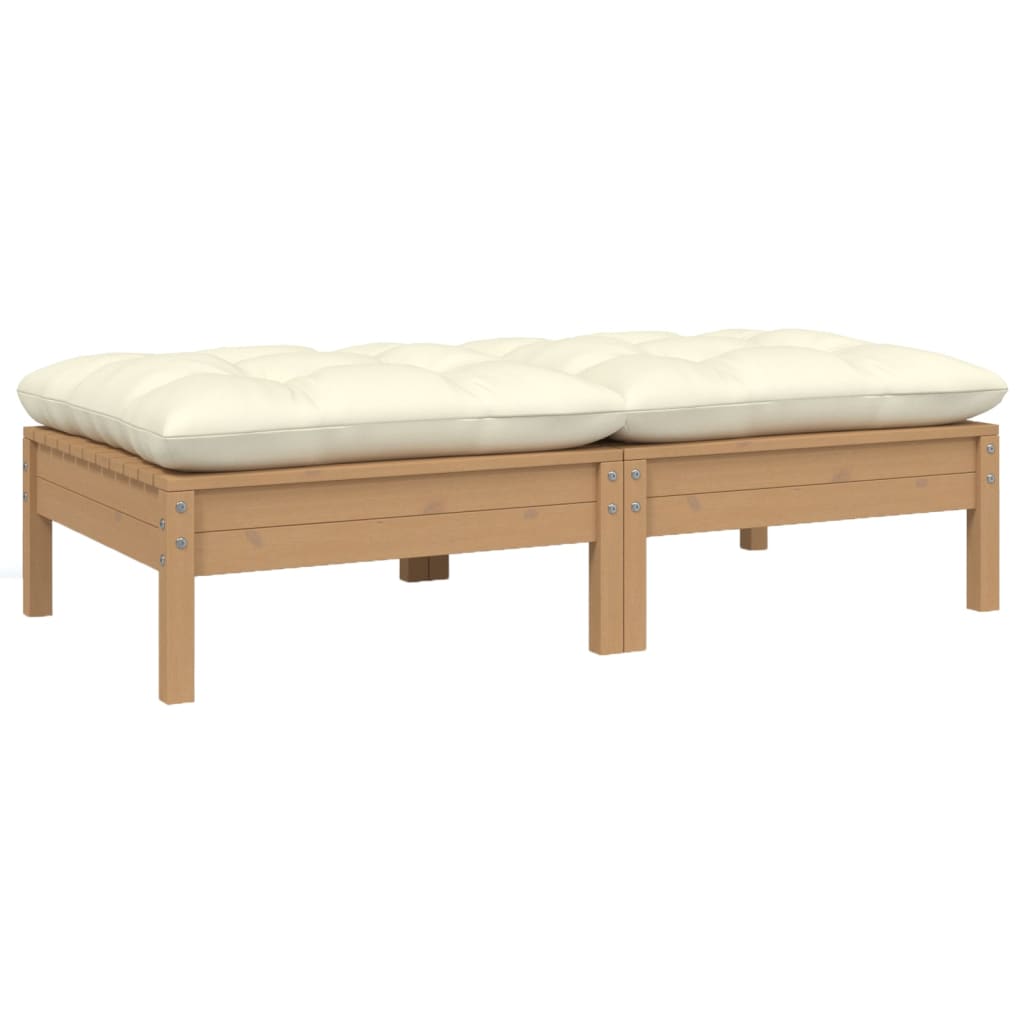 Set Mobilier Grădină Cu Perne, 3 Piese, , Lemn Masiv Pin