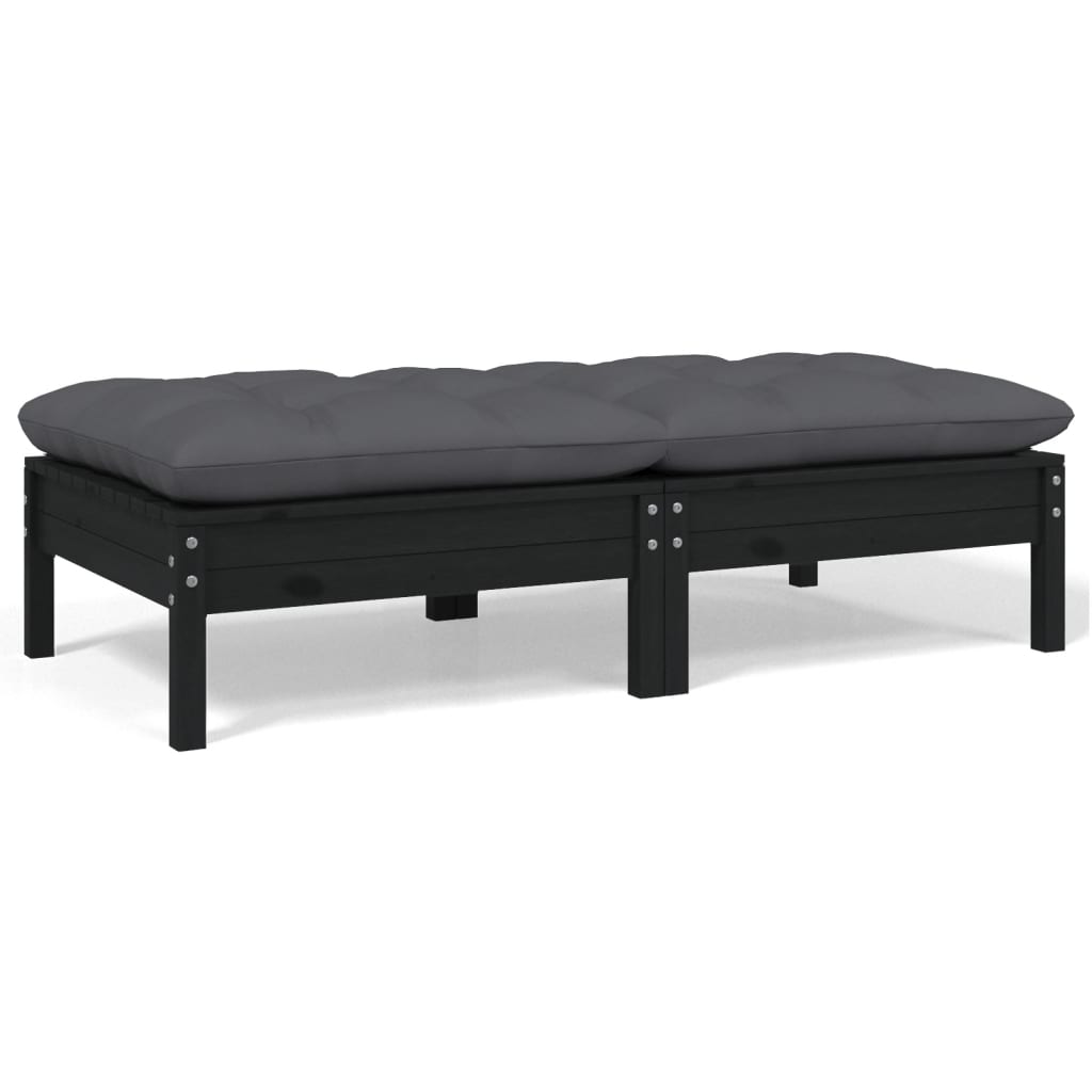Set Mobilier Grădină Cu Perne, 3 Piese, , Lemn Masiv Pin