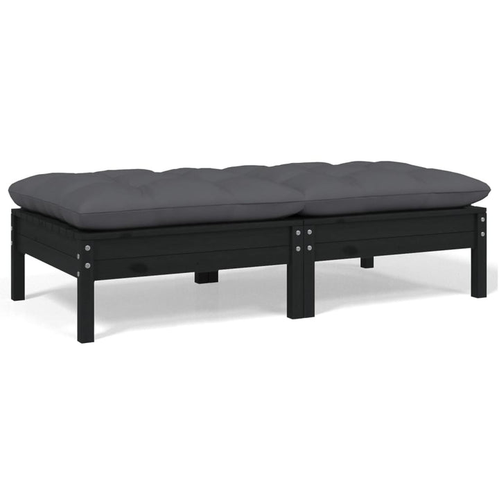 Set Mobilier Grădină Cu Perne, 3 Piese, , Lemn Masiv Pin
