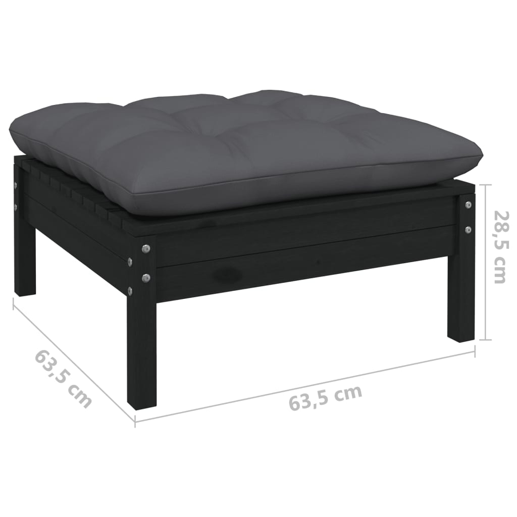 Set Mobilier Grădină Cu Perne, 3 Piese, , Lemn Masiv Pin