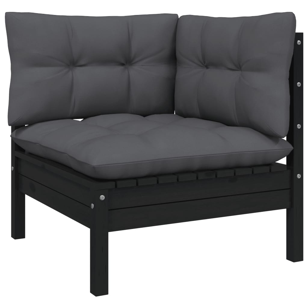 Set Mobilier Grădină Cu Perne, 3 Piese, , Lemn Masiv Pin