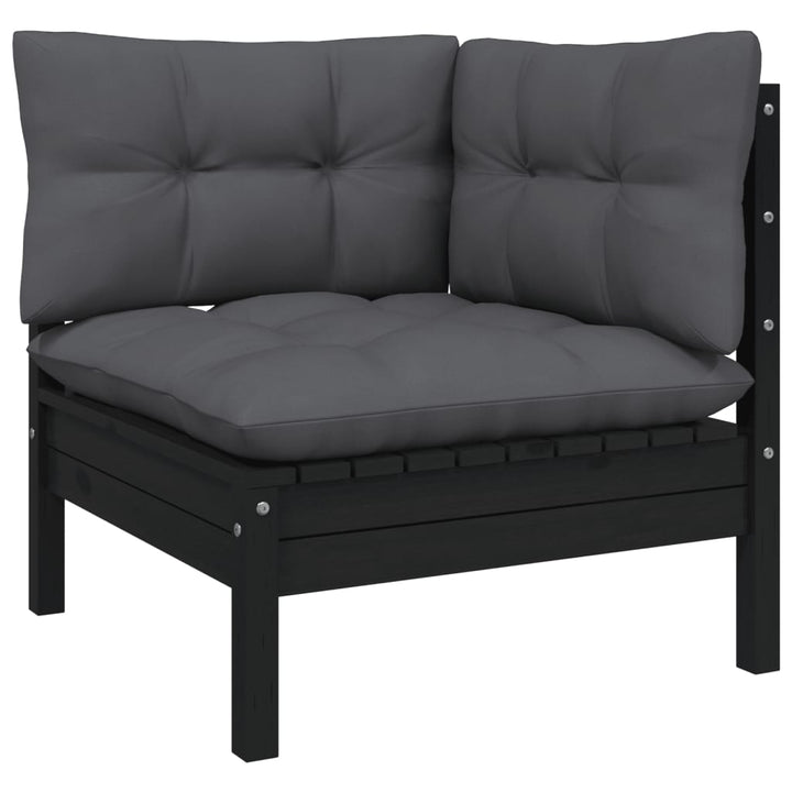Set Mobilier Grădină Cu Perne, 3 Piese, , Lemn Masiv Pin