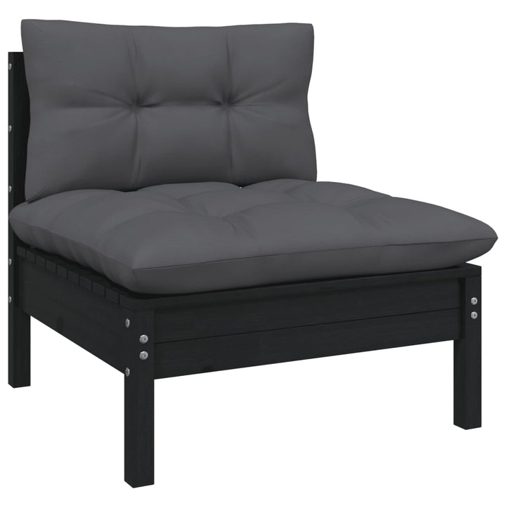 Set Mobilier Grădină Cu Perne, 3 Piese, , Lemn Masiv Pin