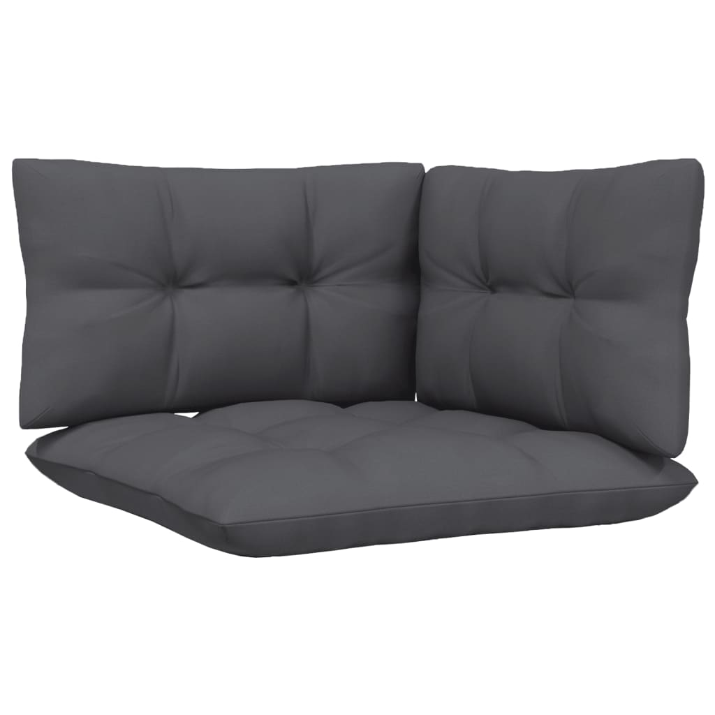 Set Mobilier Grădină Cu Perne, 3 Piese, , Lemn Masiv Pin