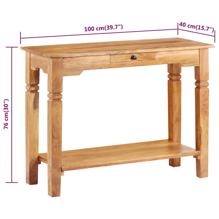 Masă Consolă, 100X40X76 Cm, Lemn Masiv De Acacia