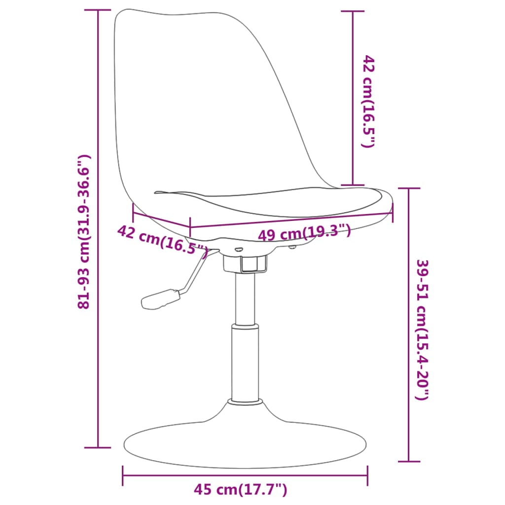 Scaune De Bucătărie Pivotante, 4 Buc., , Material Textil