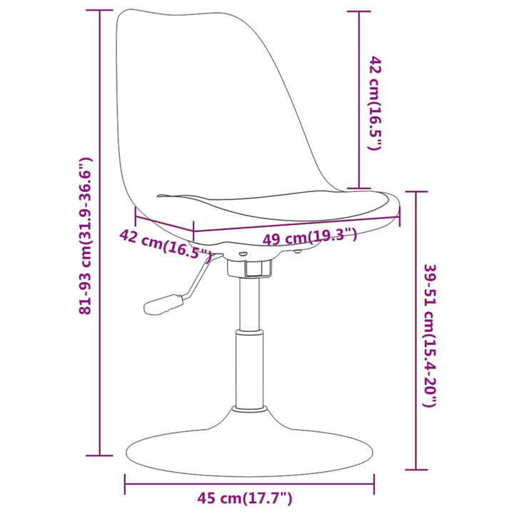 Scaune De Bucătărie Pivotante, 4 Buc., , Material Textil