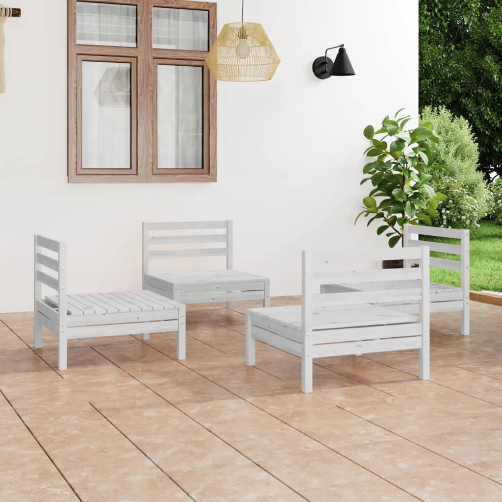 Set Mobilier De Grădină, 4 Piese, , Lemn Masiv De Pin