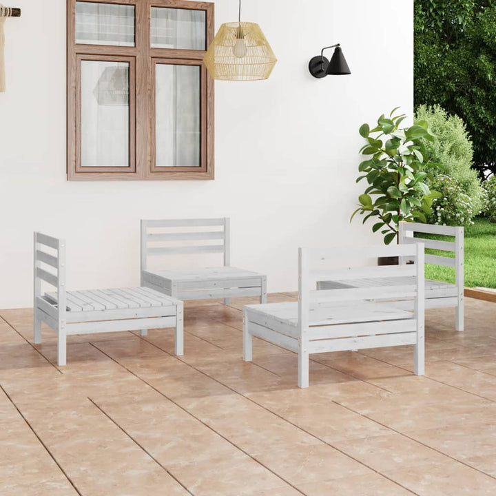 Set Mobilier De Grădină, 4 Piese, , Lemn Masiv De Pin