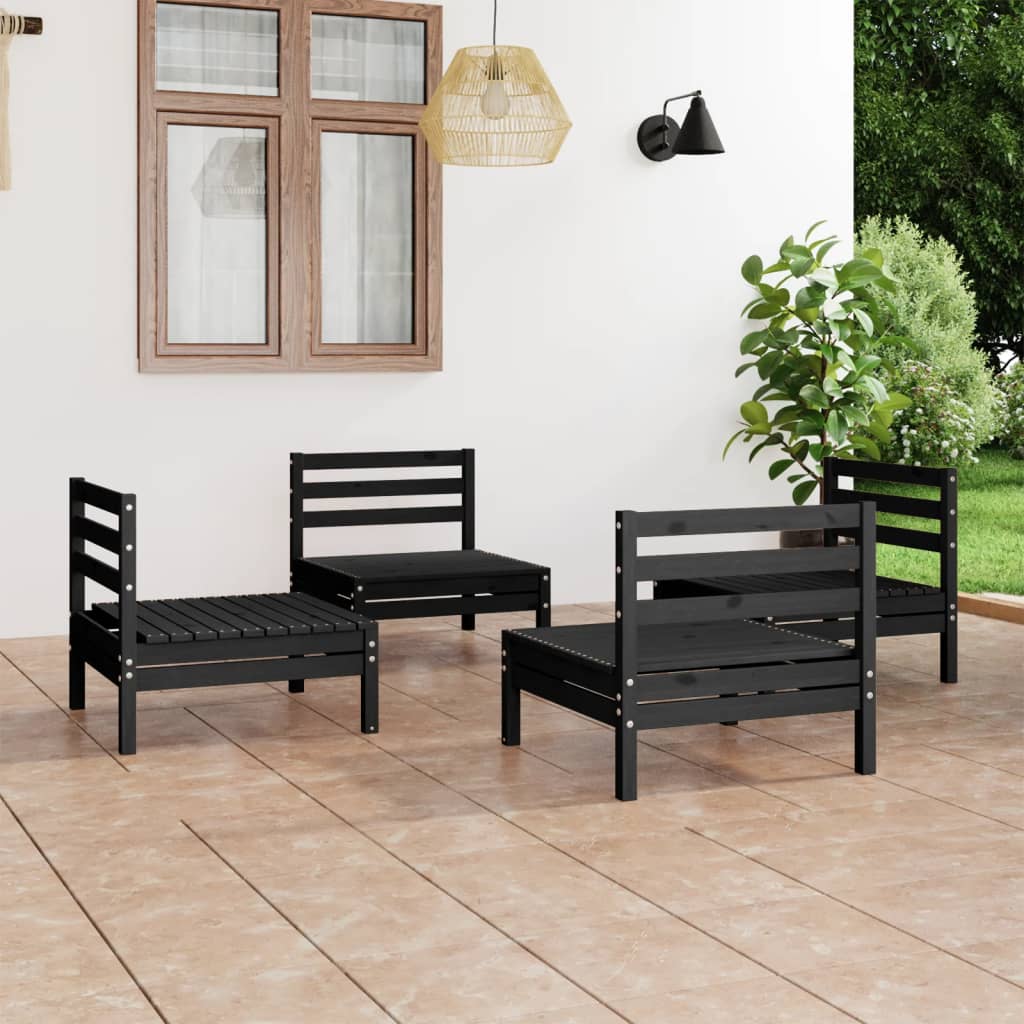 Set Mobilier De Grădină, 4 Piese, , Lemn Masiv De Pin