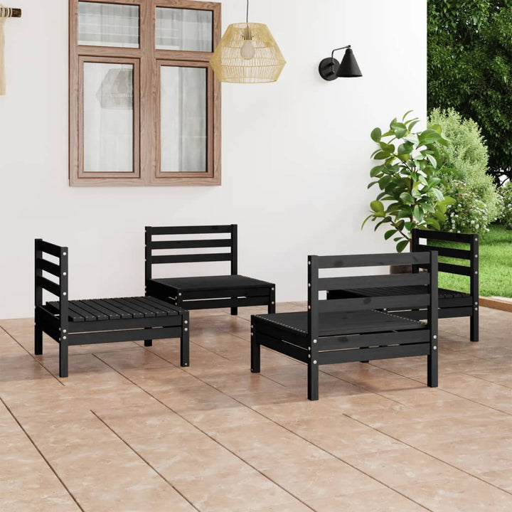 Set Mobilier De Grădină, 4 Piese, , Lemn Masiv De Pin