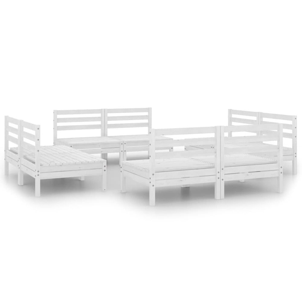 Set Mobilier De Grădină, 8 Piese, , Lemn Masiv De Pin