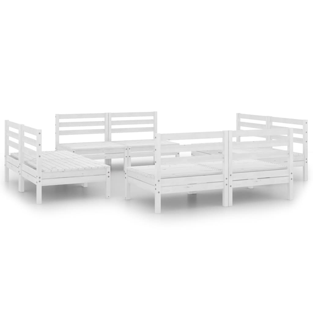 Set Mobilier De Grădină, 8 Piese, , Lemn Masiv De Pin