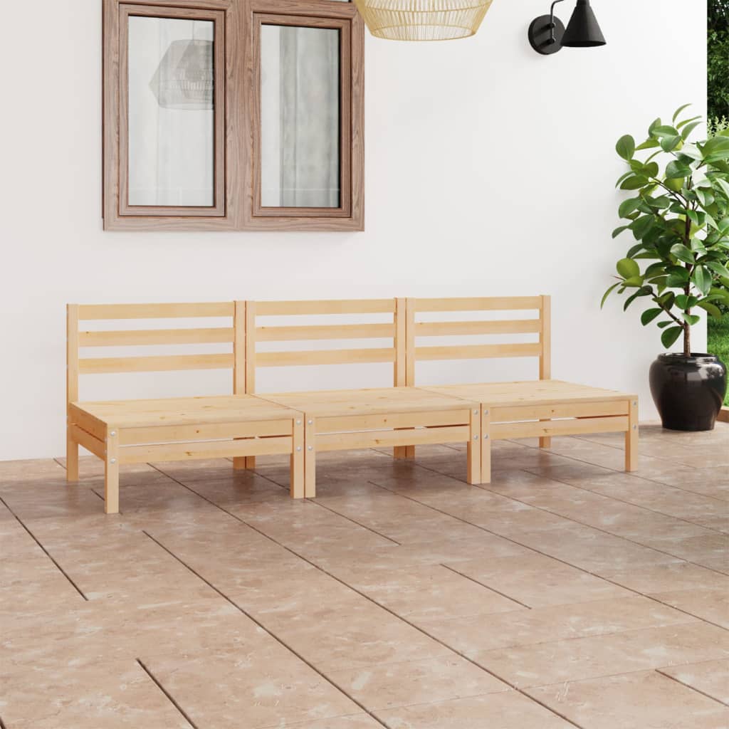 Set Mobilier De Grădină, 3 Piese, , Lemn Masiv De Pin