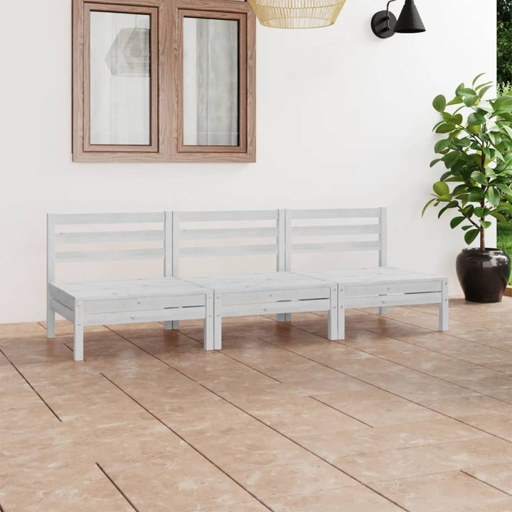 Set Mobilier De Grădină, 3 Piese, , Lemn Masiv De Pin
