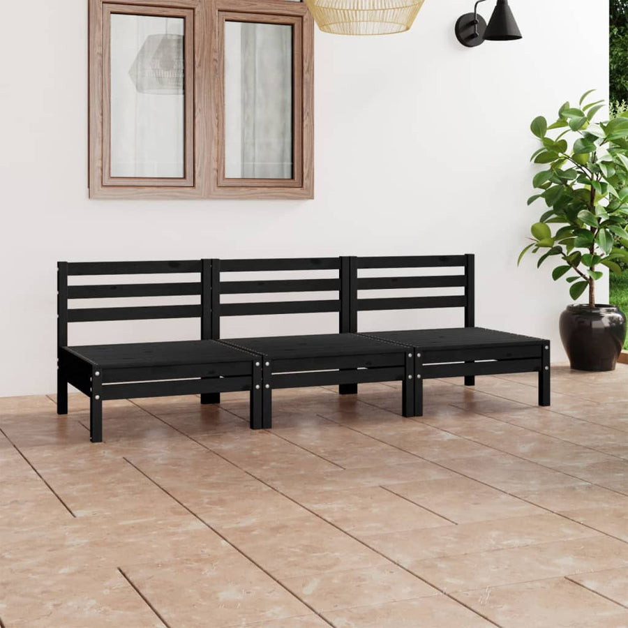 Set Mobilier De Grădină, 3 Piese, , Lemn Masiv De Pin
