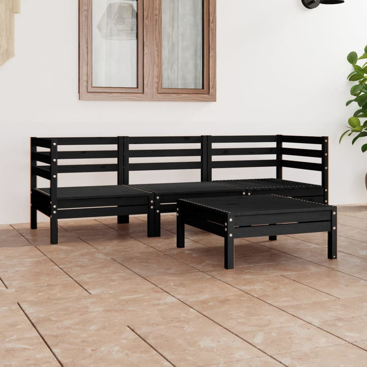Set Mobilier De Grădină, 4 Piese, Lemn Masiv De Pin