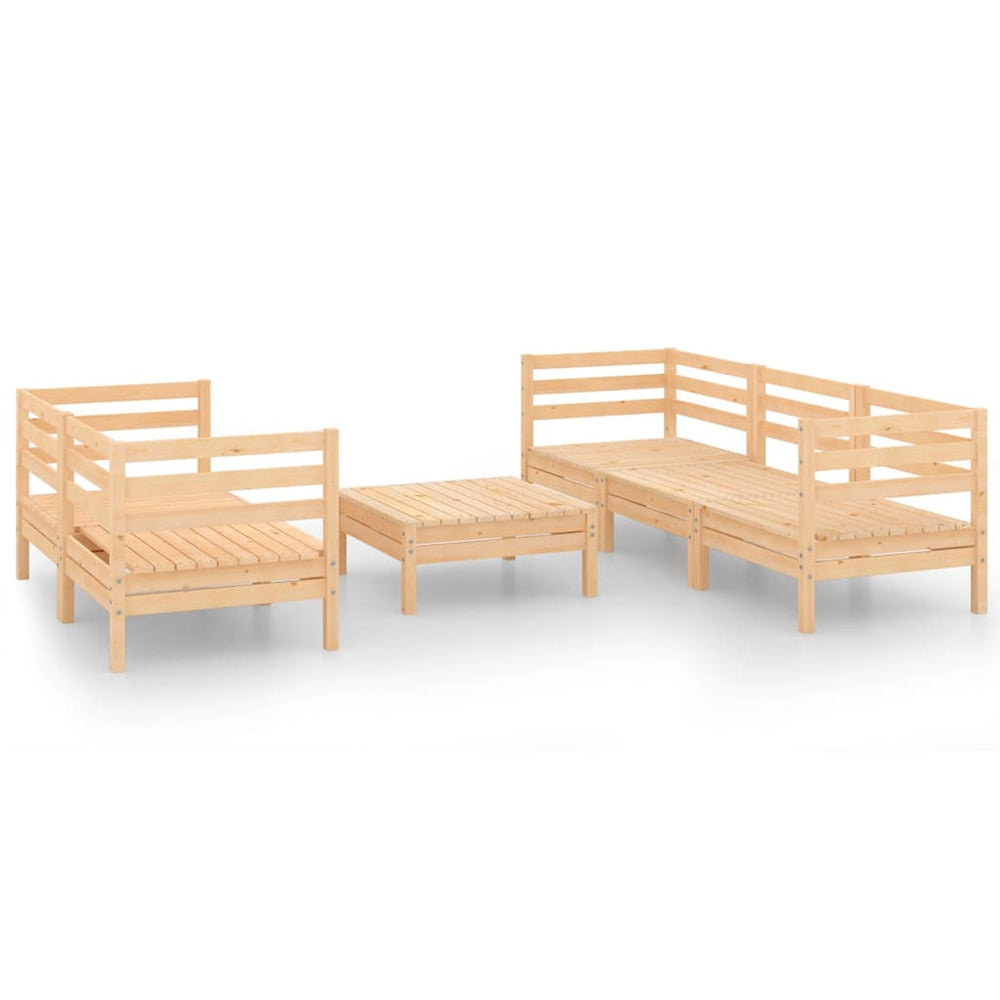 Set Mobilier De Grădină, 6 Piese, Lemn Masiv De Pin