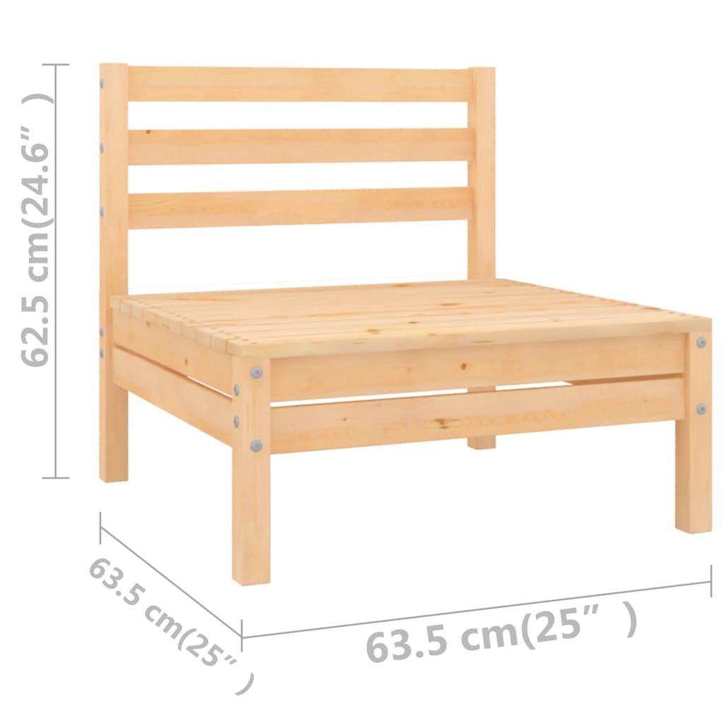 Set Mobilier De Grădină, 6 Piese, Lemn Masiv De Pin