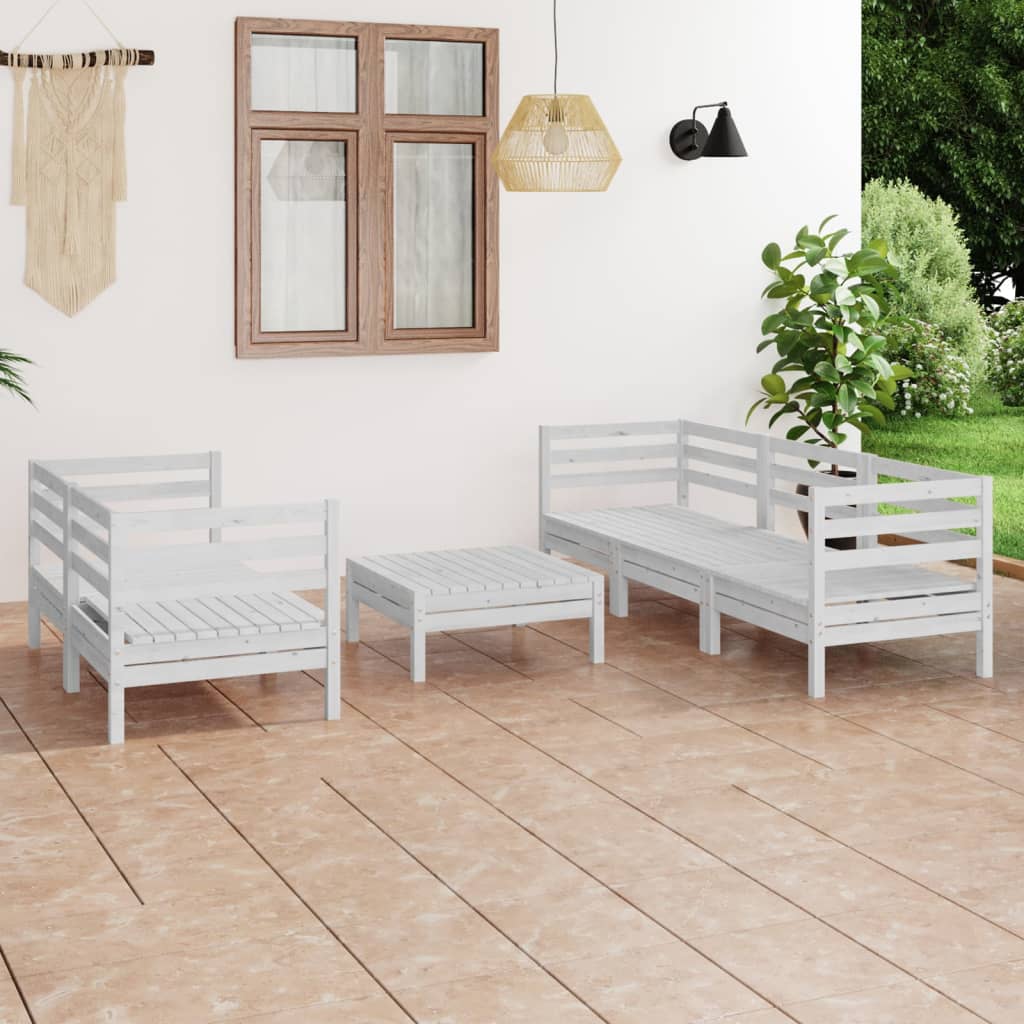 Set Mobilier De Grădină, 6 Piese, Lemn Masiv De Pin