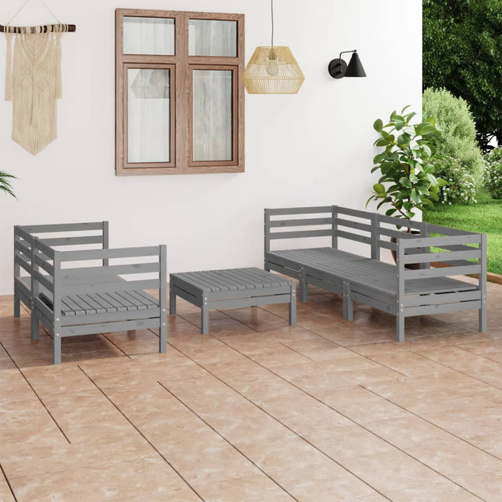 Set Mobilier De Grădină, 6 Piese, Lemn Masiv De Pin