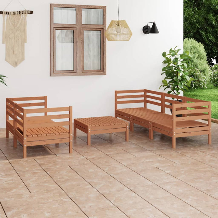 Set Mobilier De Grădină, 6 Piese, Lemn Masiv De Pin