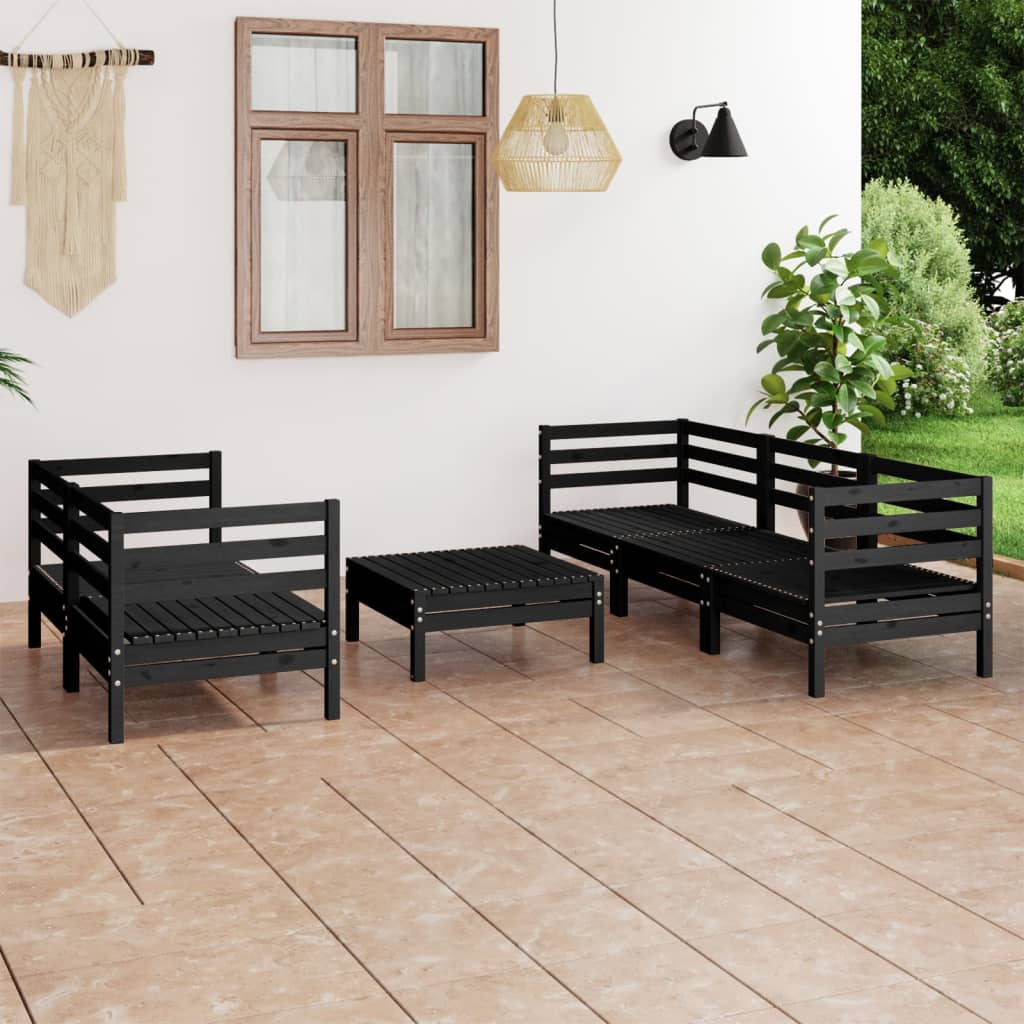 Set Mobilier De Grădină, 6 Piese, Lemn Masiv De Pin
