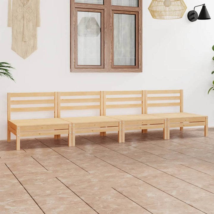 Set Mobilier De Grădină, 4 Piese, , Lemn Masiv De Pin