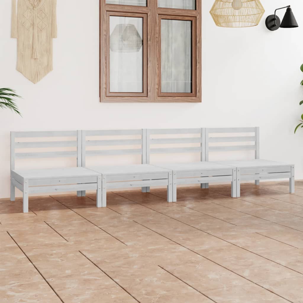 Set Mobilier De Grădină, 4 Piese, , Lemn Masiv De Pin