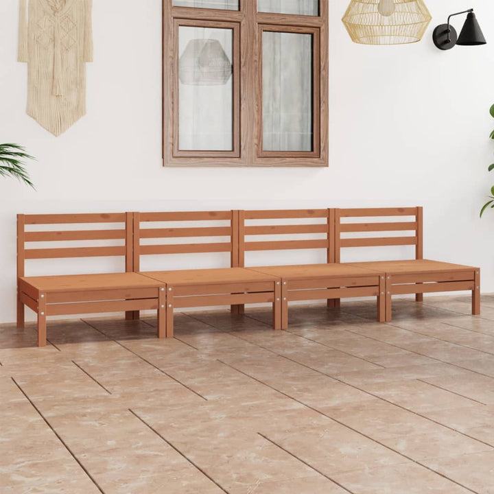 Set Mobilier De Grădină, 4 Piese, , Lemn Masiv De Pin