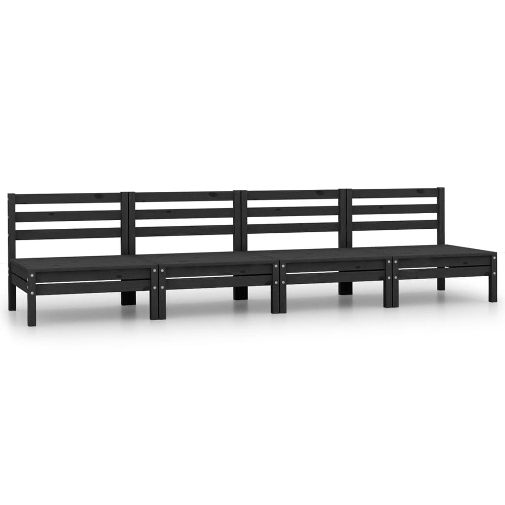 Set Mobilier De Grădină, 4 Piese, , Lemn Masiv De Pin