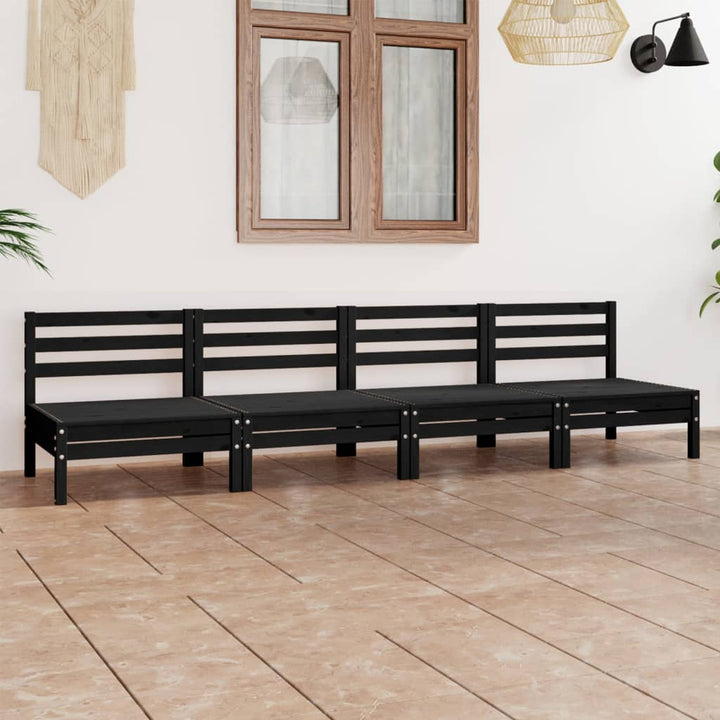 Set Mobilier De Grădină, 4 Piese, , Lemn Masiv De Pin