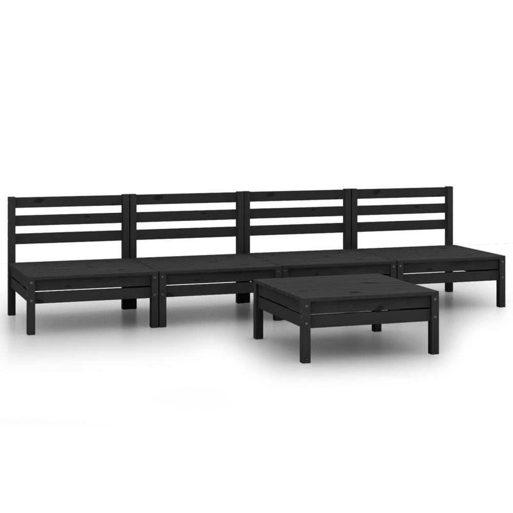 Set Mobilier De Grădină, 5 Piese, , Lemn Masiv De Pin