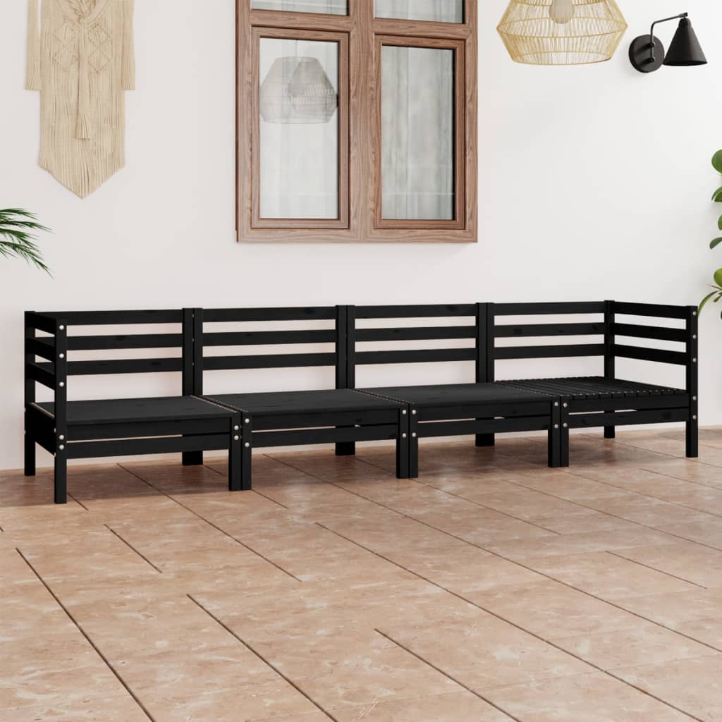 Set Mobilier De Grădină, 4 Piese, , Lemn Masiv De Pin