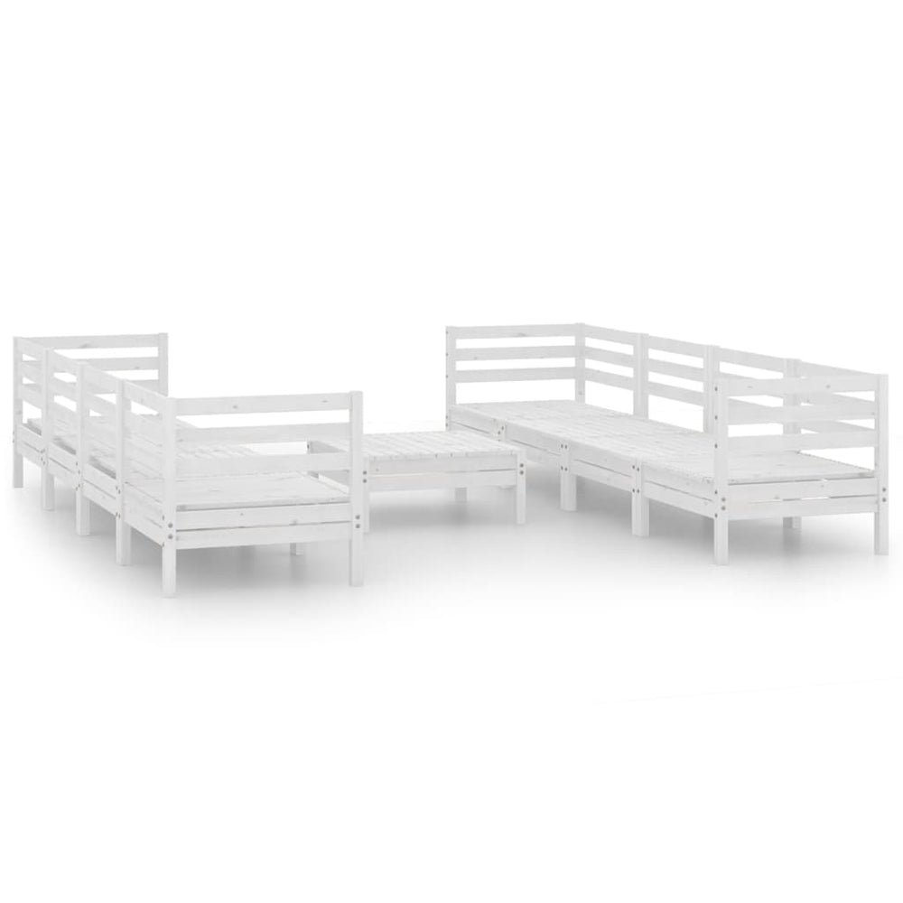 Set Mobilier De Grădină, 9 Piese, , Lemn Masiv De Pin