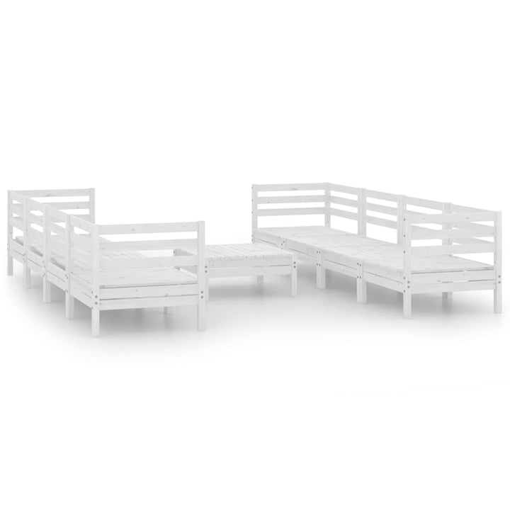 Set Mobilier De Grădină, 9 Piese, , Lemn Masiv De Pin