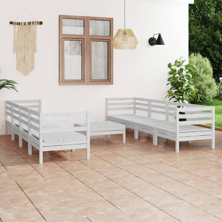 Set Mobilier De Grădină, 9 Piese, , Lemn Masiv De Pin