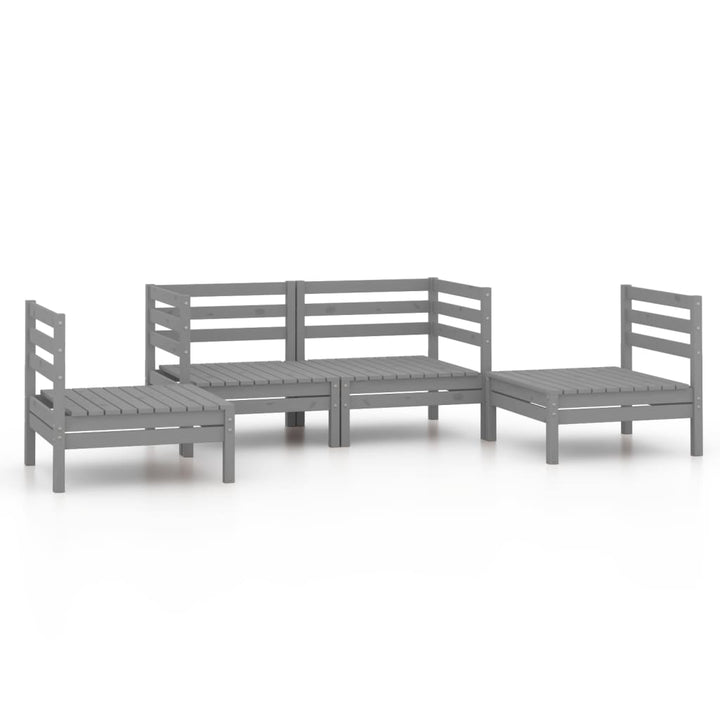 Set Mobilier De Grădină, 4 Piese, , Lemn Masiv De Pin