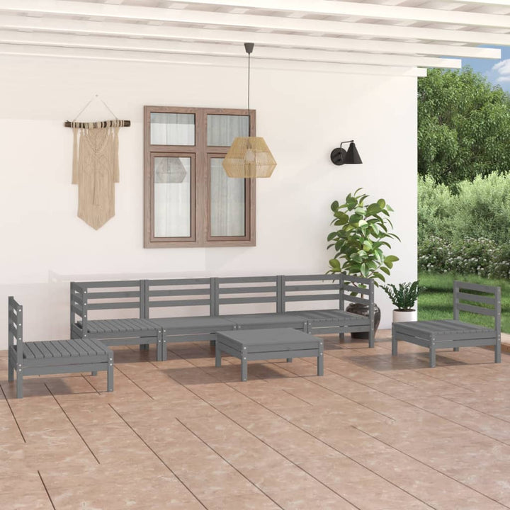 Set Mobilier De Grădină, 7 Piese, , Lemn Masiv De Pin