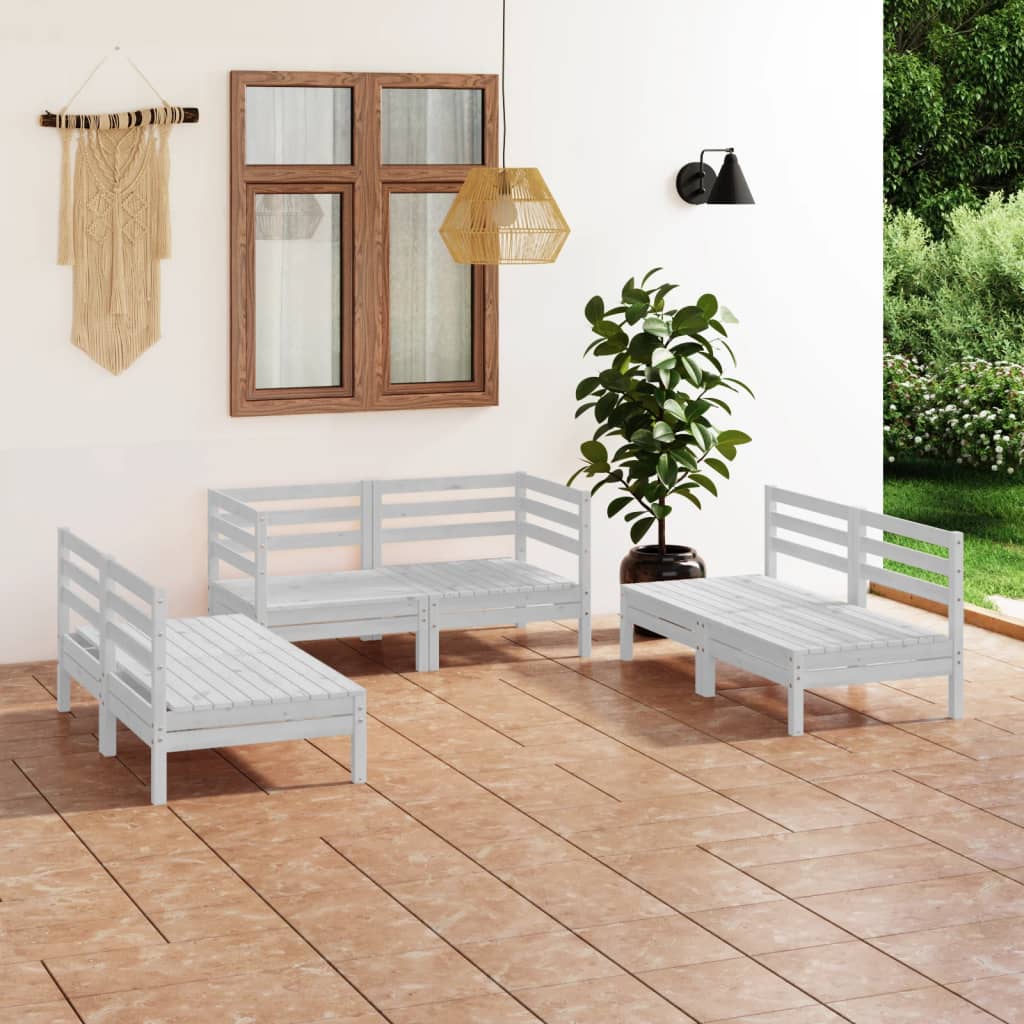 Set Mobilier De Grădină, 6 Piese, , Lemn Masiv De Pin