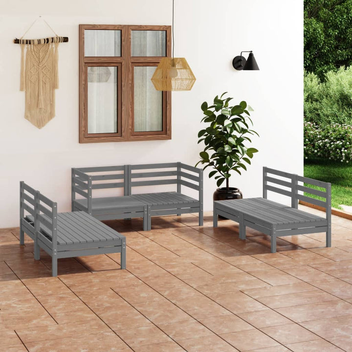 Set Mobilier De Grădină, 6 Piese, , Lemn Masiv De Pin
